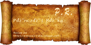 Pánczél Réka névjegykártya