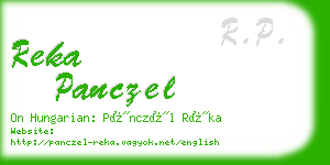 reka panczel business card